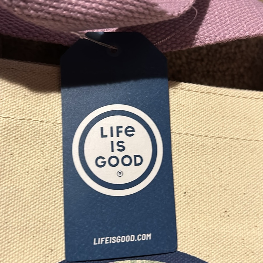 LIFE IS GOOD LARGE TOTE BAG NWT - Picture 9 of 14